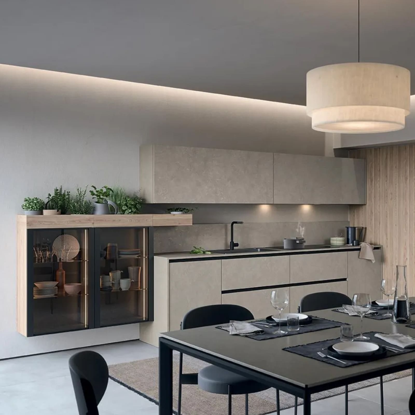 Cucina design con scaffale - Martini Mobili